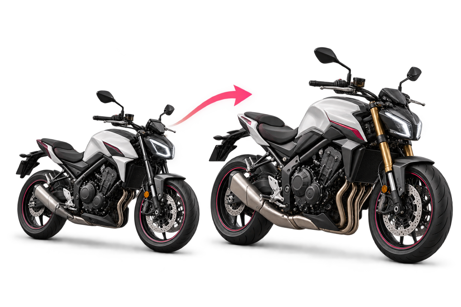 Deux motos, de la catégorie A2 vers une moto de catégorie A